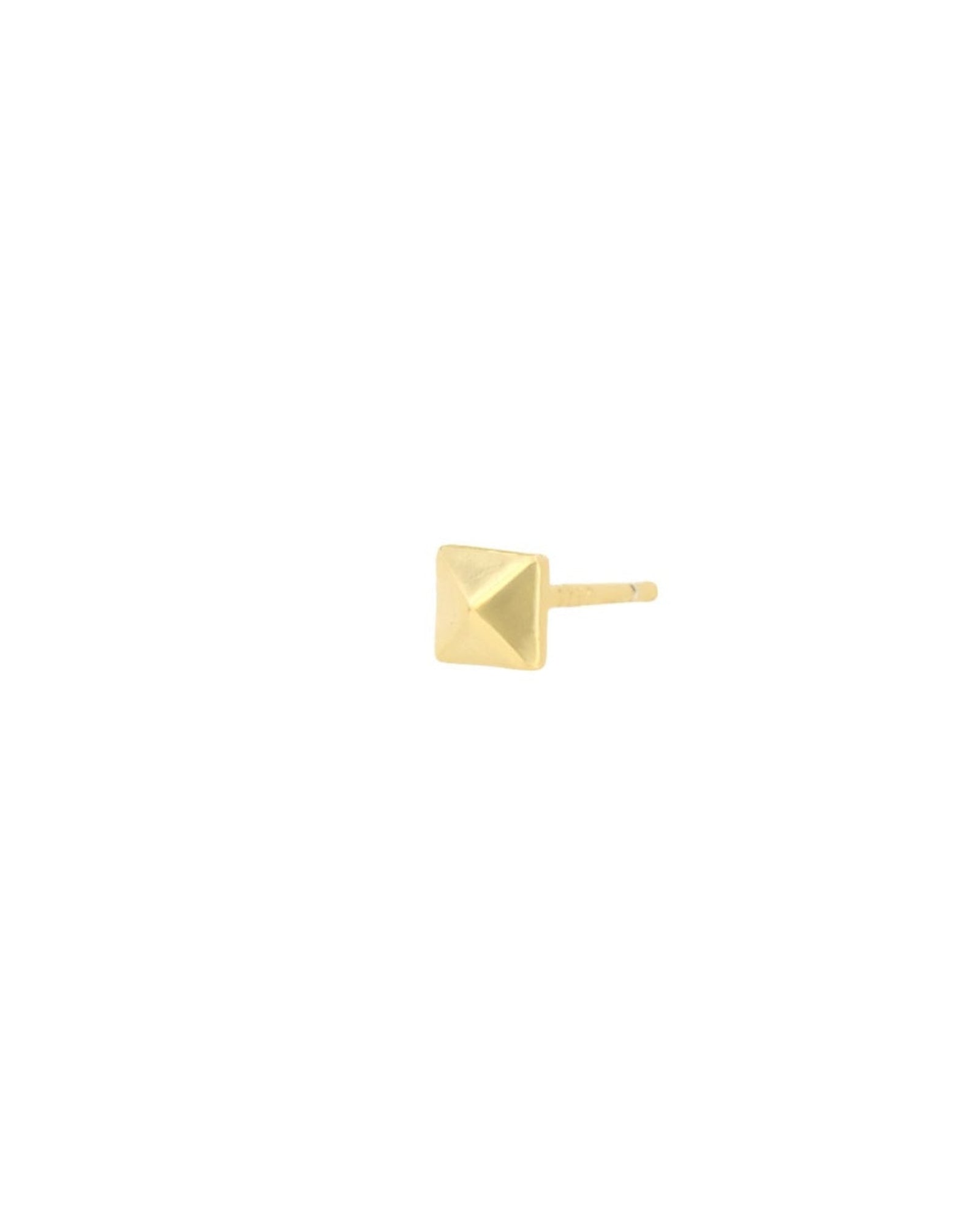 Quiet Icon-Pyramid Single Stud-Earrings-Blue Ruby Jewellery-Vancouver Canada