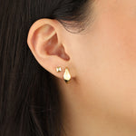 Quiet Icon-Pyramid Single Stud-Earrings-Blue Ruby Jewellery-Vancouver Canada