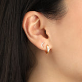 Quiet Icon-Pavé Moon Studs-Earrings-Blue Ruby Jewellery-Vancouver Canada