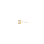 Blossom Single Stud 14k Gold Vermeil, Cubic Zirconia