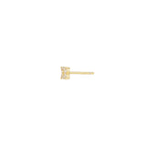 Blossom Single Stud 14k Gold Vermeil, Cubic Zirconia