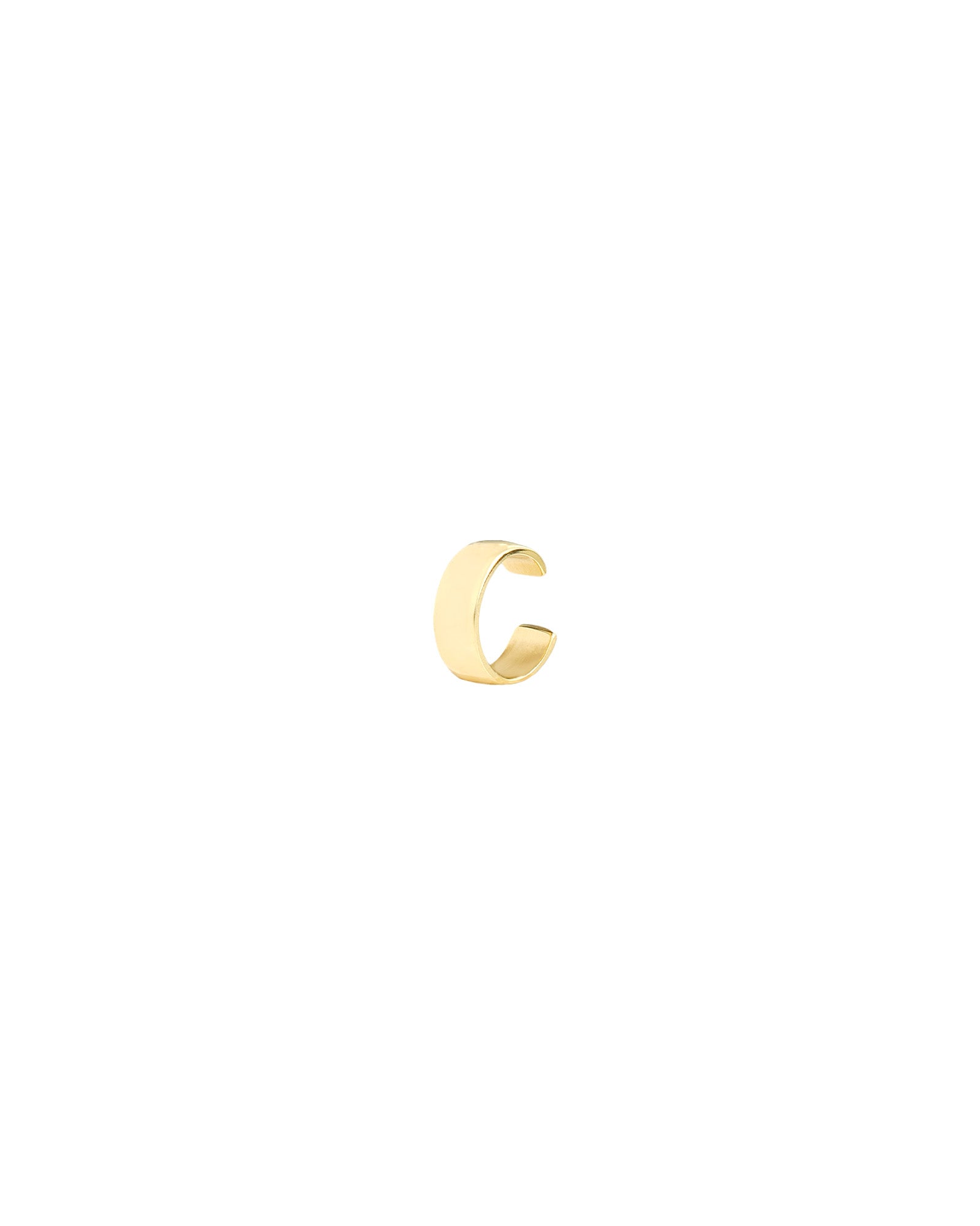 Quiet Icon-Wide Ear Cuff-Earrings-14k Gold Vermeil-Blue Ruby Jewellery-Vancouver Canada