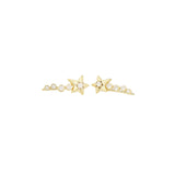 Quiet Icon-Shooting Star Ear Climbers-Earrings-14k Gold Vermeil, Cubic Zirconia-Blue Ruby Jewellery-Vancouver Canada