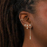 Quiet Icon-Beaded Ear Cuff-Earrings-Blue Ruby Jewellery-Vancouver Canada