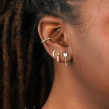 Quiet Icon-Beaded Ear Cuff-Earrings-Blue Ruby Jewellery-Vancouver Canada