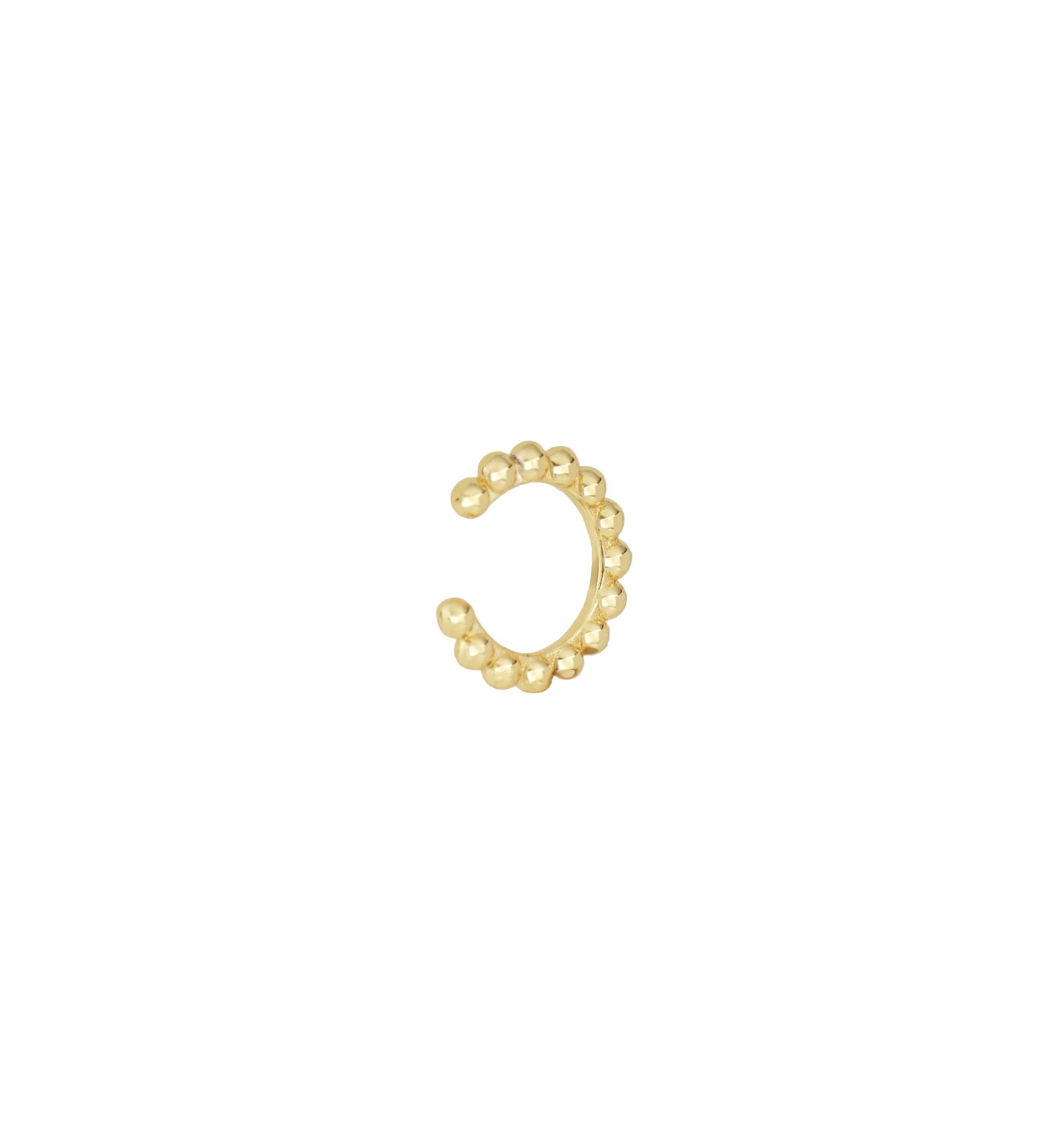 Quiet Icon-Beaded Ear Cuff-Earrings-14k Gold Vermeil-Blue Ruby Jewellery-Vancouver Canada