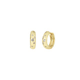 Quiet Icon-Stardust Huggies-Earrings-Blue Ruby Jewellery-Vancouver Canada