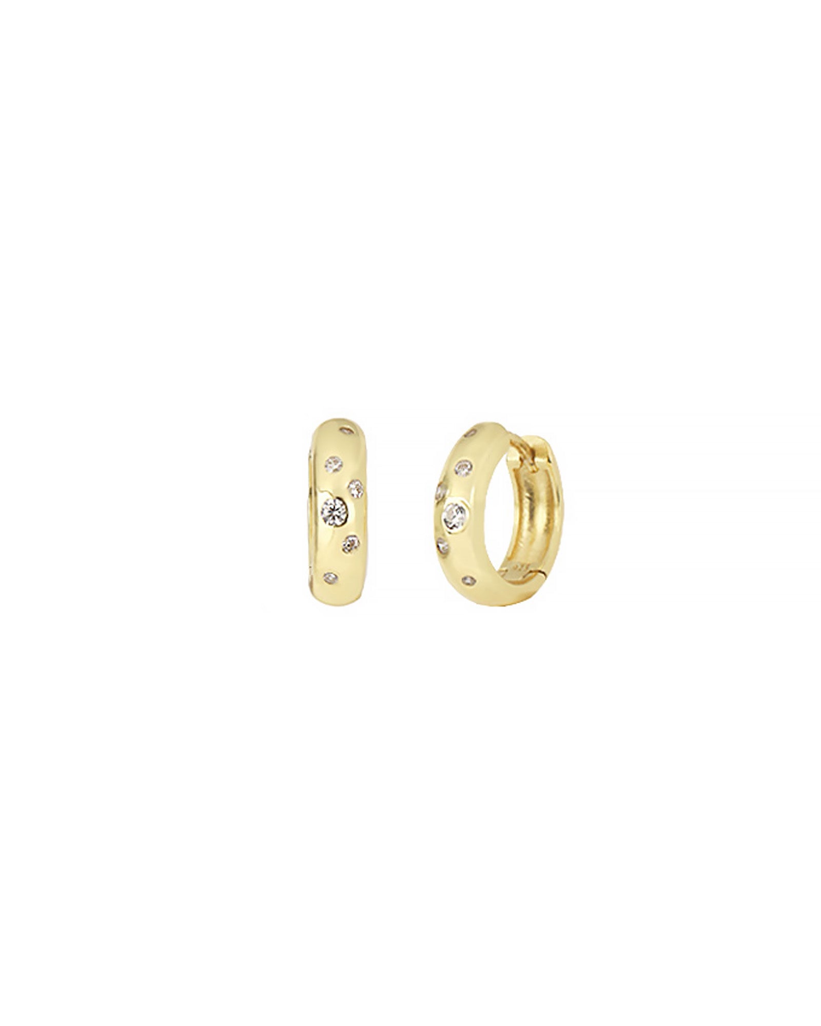 Quiet Icon-Stardust Huggies-Earrings-Blue Ruby Jewellery-Vancouver Canada
