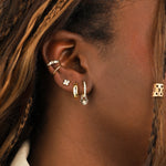 Quiet Icon-Stardust Huggies-Earrings-Blue Ruby Jewellery-Vancouver Canada