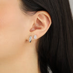 Quiet Icon-Emerald Cut Studs-Earrings-Blue Ruby Jewellery-Vancouver Canada