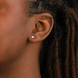 Quiet Icon-Teardrop CZ Ear Jacket-Earrings-Blue Ruby Jewellery-Vancouver Canada