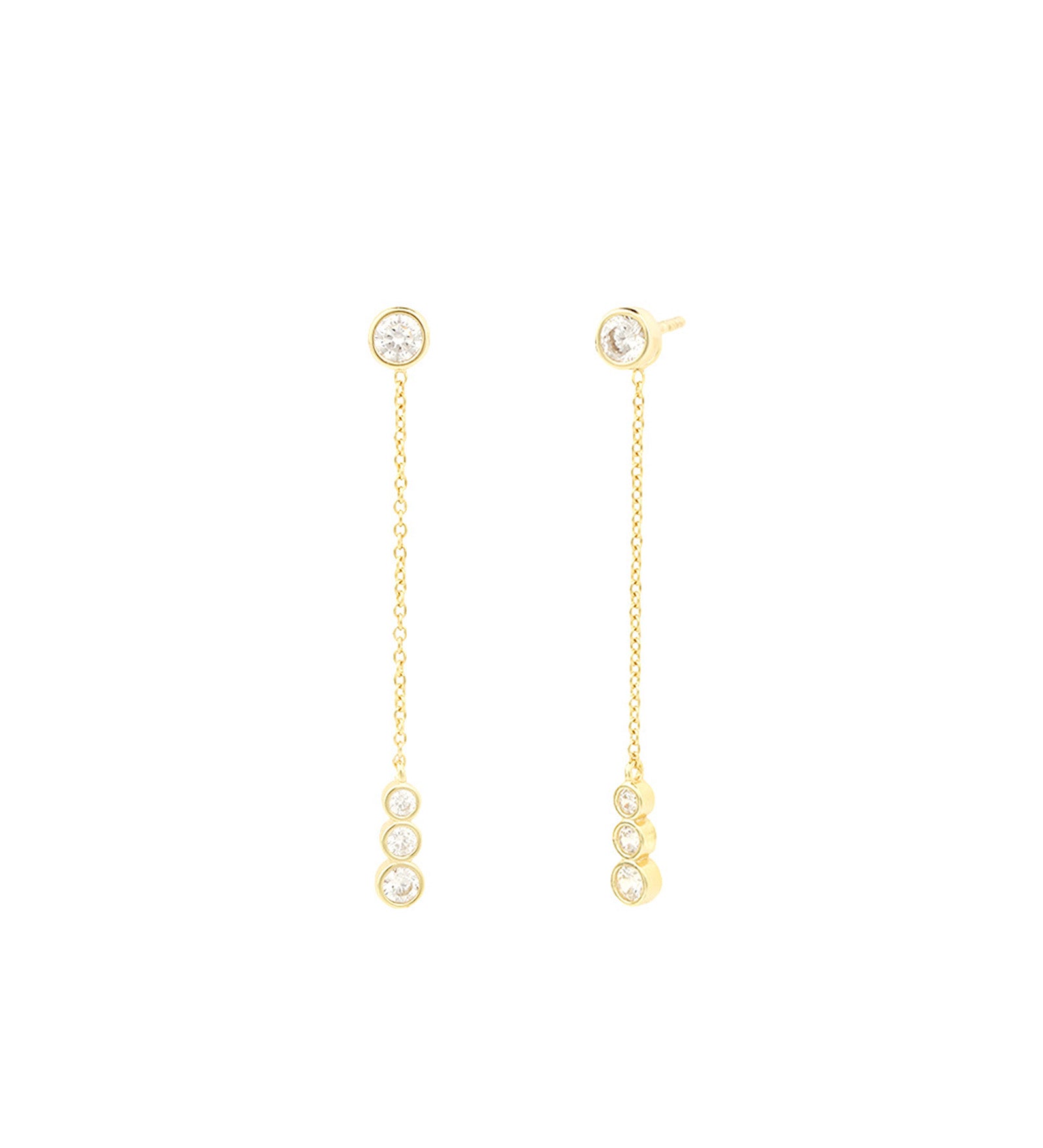 Quiet Icon-Graduated CZ Ear Jacket-Earrings-Blue Ruby Jewellery-Vancouver Canada