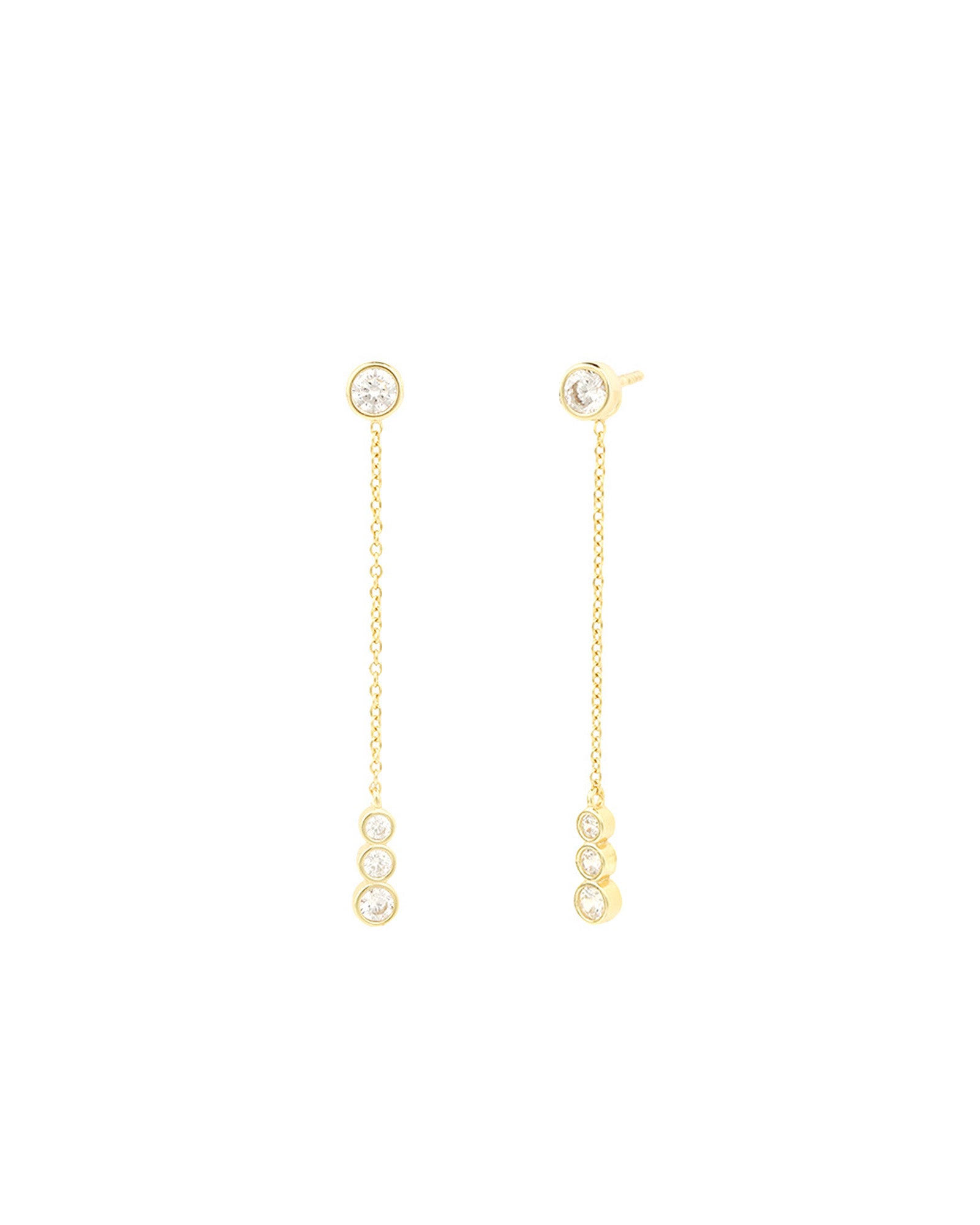 Quiet Icon-Graduated CZ Ear Jacket-Earrings-Blue Ruby Jewellery-Vancouver Canada