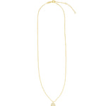 Smiley Face Necklace 14k Gold Vermeil, Cubic Zirconia