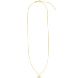 Smiley Face Necklace 14k Gold Vermeil, Cubic Zirconia
