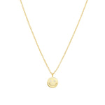 Smiley Face Necklace 14k Gold Vermeil, Cubic Zirconia