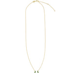 Horseshoe Necklace 14k Gold Vermeil, Cubic Zirconia