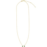 Horseshoe Necklace 14k Gold Vermeil, Cubic Zirconia