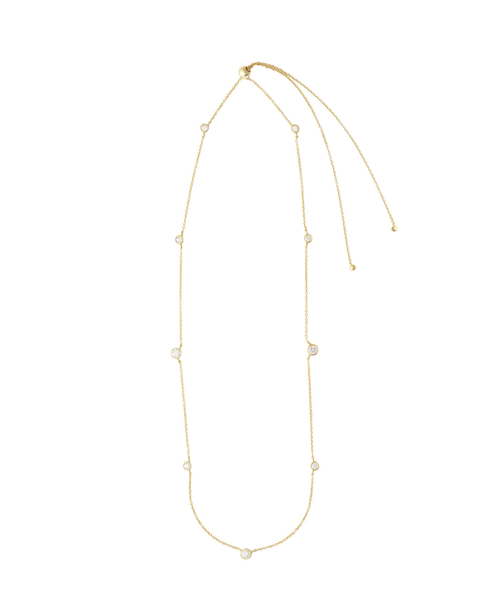 Quiet Icon-Gradual Station Bezel Necklace-Necklaces-Blue Ruby Jewellery-Vancouver Canada
