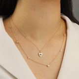 Quiet Icon-Gradual Station Bezel Necklace-Necklaces-Blue Ruby Jewellery-Vancouver Canada
