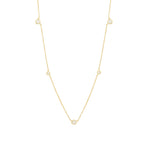 Quiet Icon-Gradual Station Bezel Necklace-Necklaces-14k Gold Vermeil, Cubic Zirconia-Blue Ruby Jewellery-Vancouver Canada