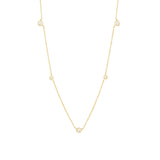 Quiet Icon-Gradual Station Bezel Necklace-Necklaces-14k Gold Vermeil, Cubic Zirconia-Blue Ruby Jewellery-Vancouver Canada