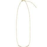 Multi Disc Pavé Necklace 14k Gold Vermeil, Cubic Zirconia