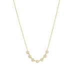 Multi Disc Pavé Necklace 14k Gold Vermeil, Cubic Zirconia