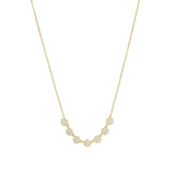 Multi Disc Pavé Necklace 14k Gold Vermeil, Cubic Zirconia