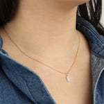 Quiet Icon-Pavé Tag Necklace-Necklaces-Blue Ruby Jewellery-Vancouver Canada