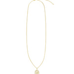 Oval Butterfly Necklace 14k Gold Vermeil, Cubic Zirconia