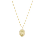 Quiet Icon-Oval Butterfly Necklace-Necklaces-14k Gold Vermeil, Cubic Zirconia-Blue Ruby Jewellery-Vancouver Canada