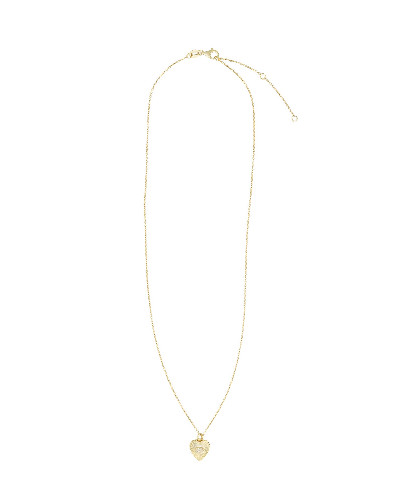 Quiet Icon-Radiant Heart Evil Eye Necklace-Necklaces-Blue Ruby Jewellery-Vancouver Canada