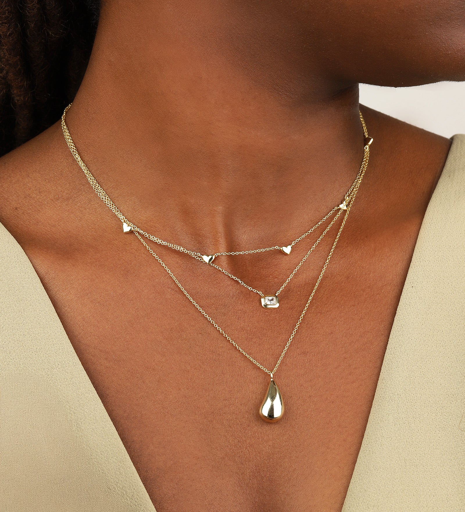 Quiet Icon-Teardrop Pendant Necklace-Necklaces-Blue Ruby Jewellery-Vancouver Canada