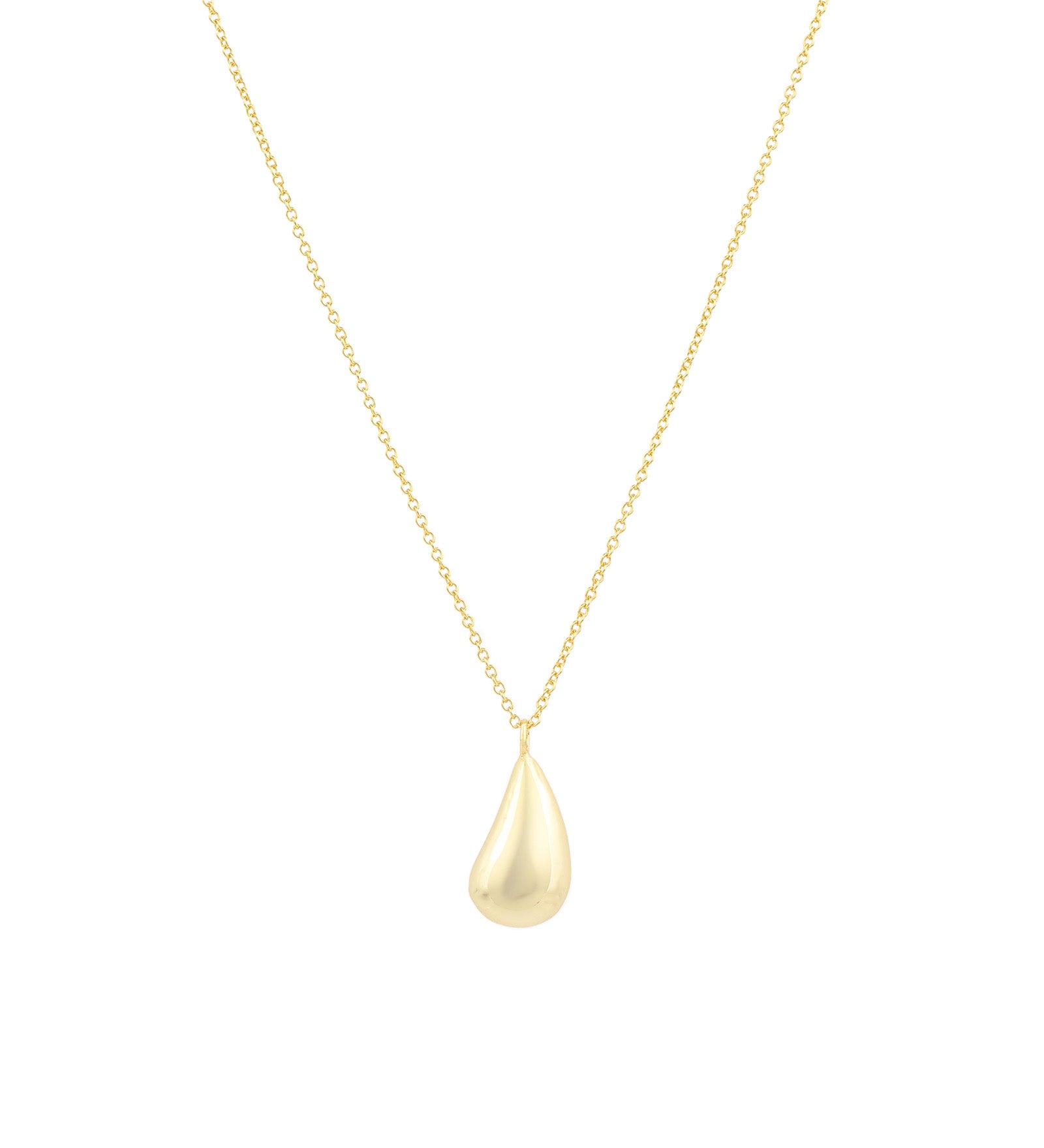 Quiet Icon-Teardrop Pendant Necklace-Necklaces-14k Gold Vermeil-Blue Ruby Jewellery-Vancouver Canada