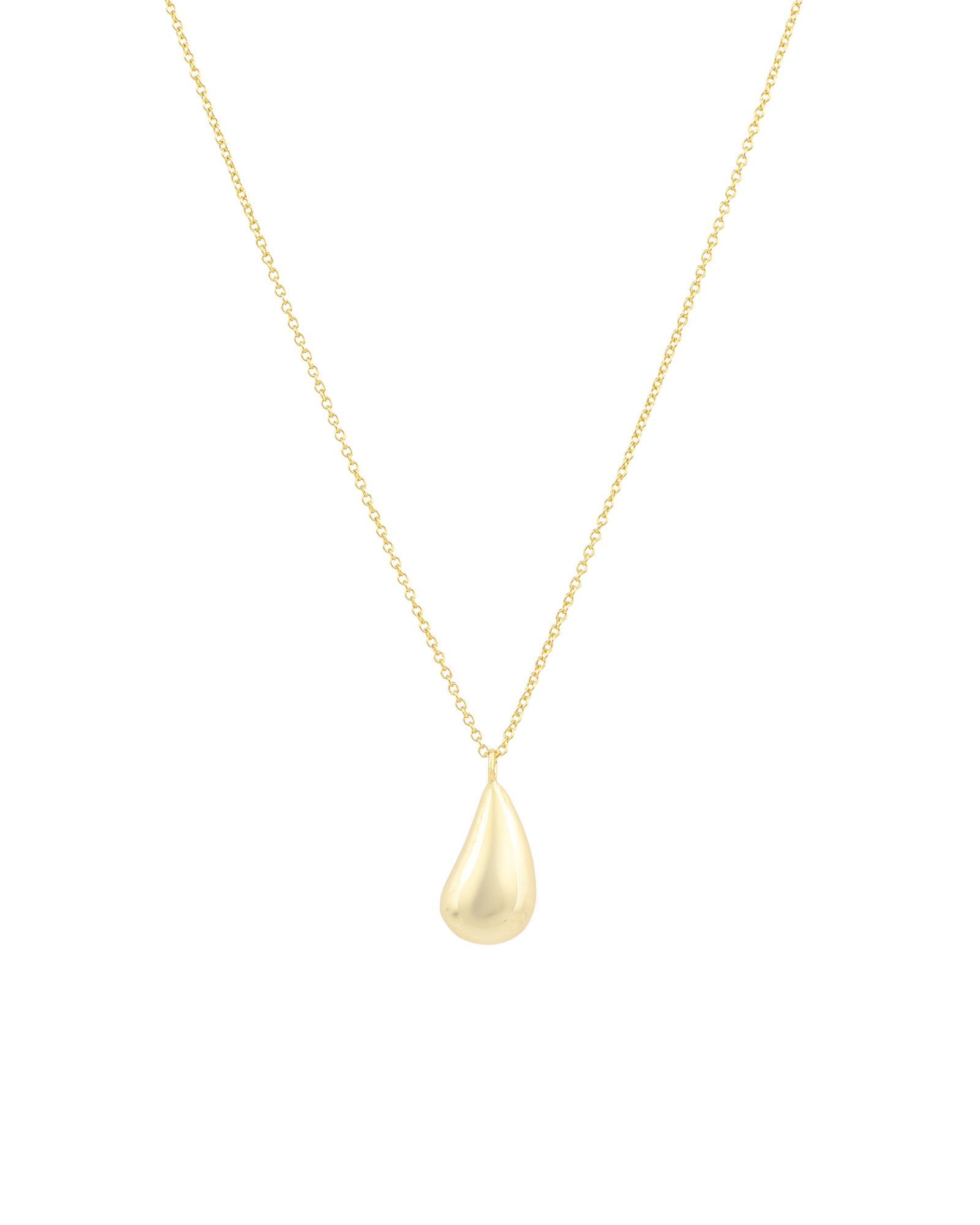Quiet Icon-Teardrop Pendant Necklace-Necklaces-14k Gold Vermeil-Blue Ruby Jewellery-Vancouver Canada