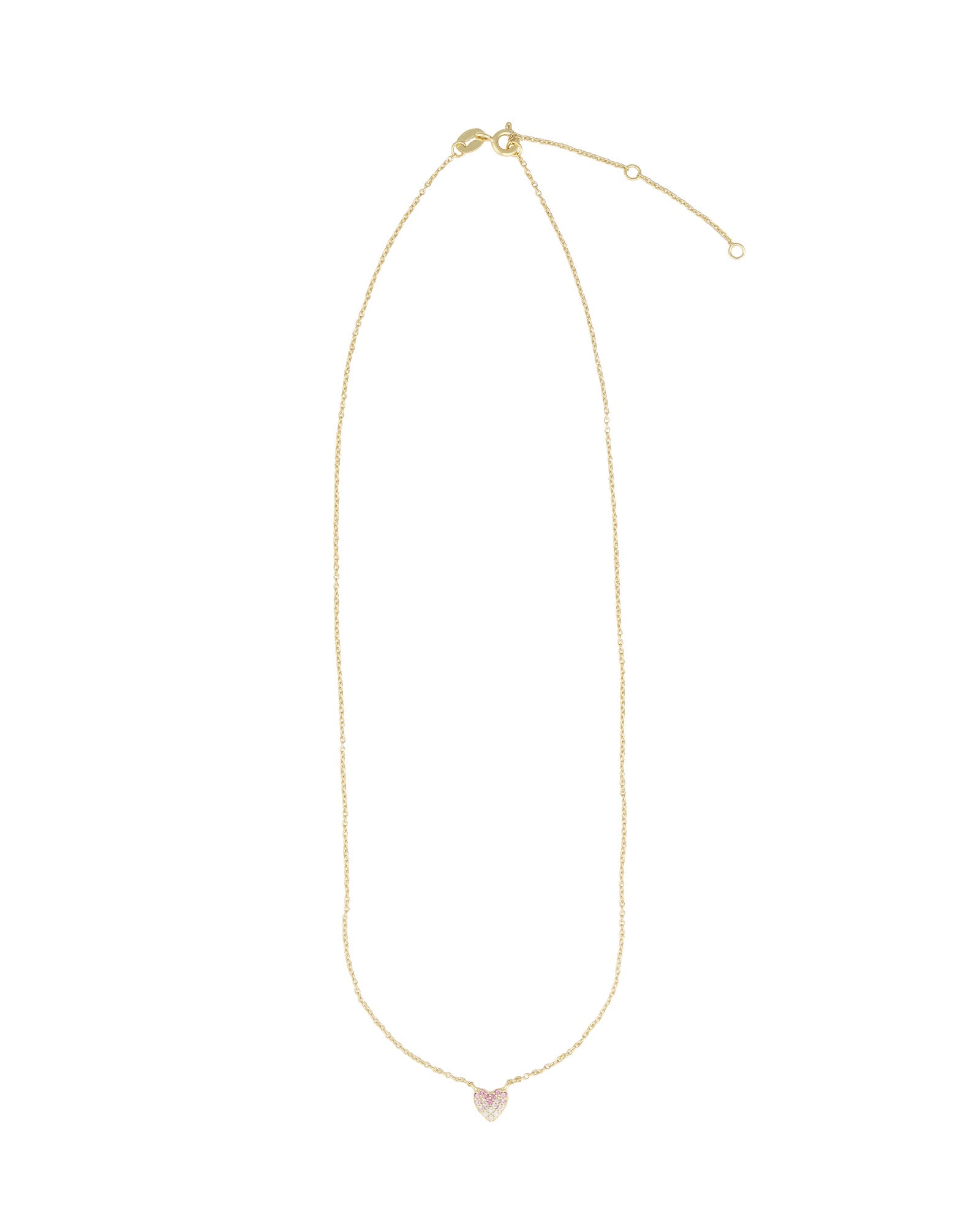 Quiet Icon-Ombré Pavé Heart Necklace-Necklaces-Blue Ruby Jewellery-Vancouver Canada
