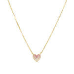 Quiet Icon-Ombré Pavé Heart Necklace-Necklaces-14k Gold Vermeil, Cubic Zirconia-Blue Ruby Jewellery-Vancouver Canada
