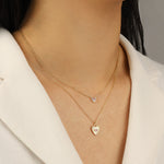 Quiet Icon-Ombré Pavé Heart Necklace-Necklaces-Blue Ruby Jewellery-Vancouver Canada