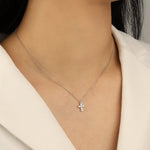 Quiet Icon-Petite Cross Necklace-Necklaces-Blue Ruby Jewellery-Vancouver Canada