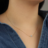 Quiet Icon-Evil Eye Stone Necklace-Necklaces-Blue Ruby Jewellery-Vancouver Canada