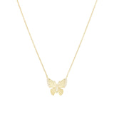 Quiet Icon-Glimmer Wing Necklace-Necklaces-14k Gold Vermeil, Cubic Zirconia-Blue Ruby Jewellery-Vancouver Canada