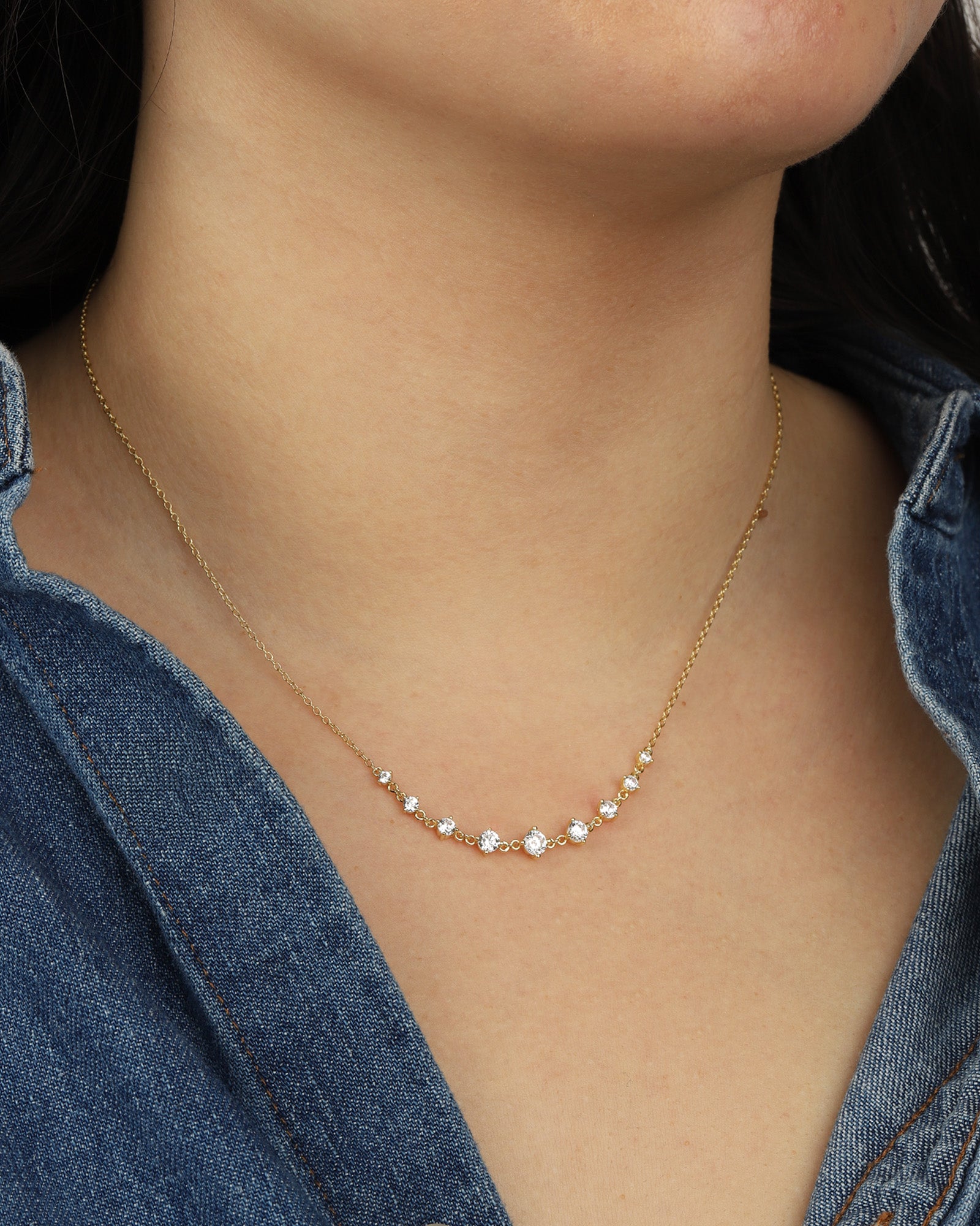 Quiet Icon-Radiant Taper Necklace-Necklaces-Blue Ruby Jewellery-Vancouver Canada