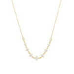 Quiet Icon-Radiant Taper Necklace-Necklaces-14k Gold Vermeil, Cubic Zirconia-Blue Ruby Jewellery-Vancouver Canada