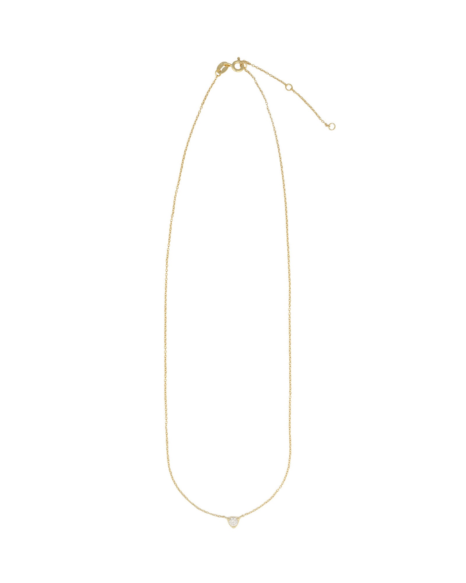 Quiet Icon-Triangle Solitaire Necklace-Necklaces-Blue Ruby Jewellery-Vancouver Canada