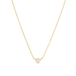 Quiet Icon-Triangle Solitaire Necklace-Necklaces-14k Gold Vermeil, Cubic Zirconia-Blue Ruby Jewellery-Vancouver Canada