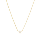 Quiet Icon-Triangle Solitaire Necklace-Necklaces-14k Gold Vermeil, Cubic Zirconia-Blue Ruby Jewellery-Vancouver Canada