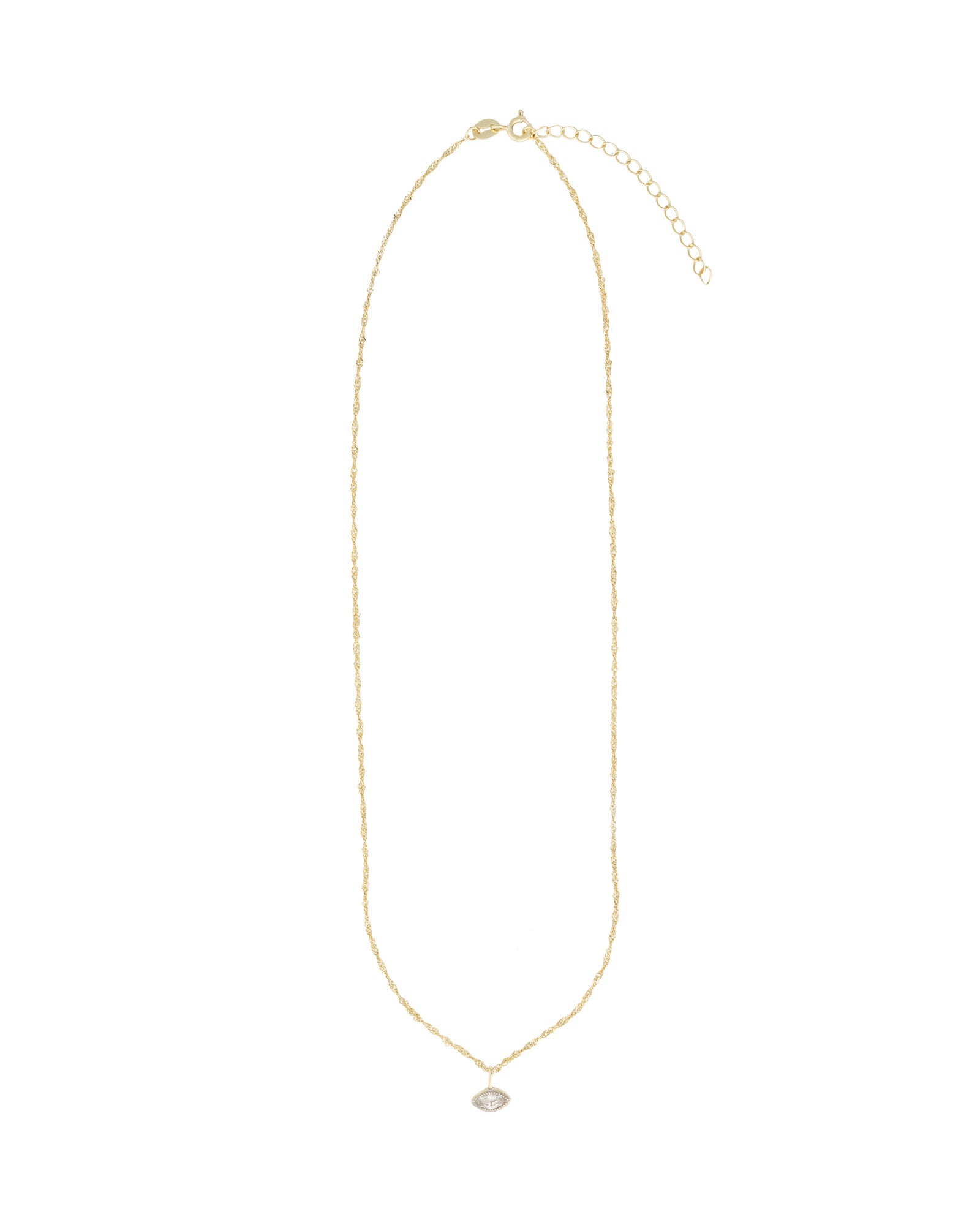 Quiet Icon-Evil Eye Rope Chain Necklace-Necklaces-Blue Ruby Jewellery-Vancouver Canada