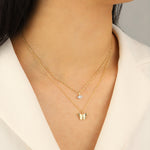 Quiet Icon-Evil Eye Rope Chain Necklace-Necklaces-Blue Ruby Jewellery-Vancouver Canada