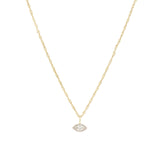 Quiet Icon-Evil Eye Rope Chain Necklace-Necklaces-14k Gold Vermeil, Rhodium Plated Sterling Silver, Cubic Zirconia-Blue Ruby Jewellery-Vancouver Canada